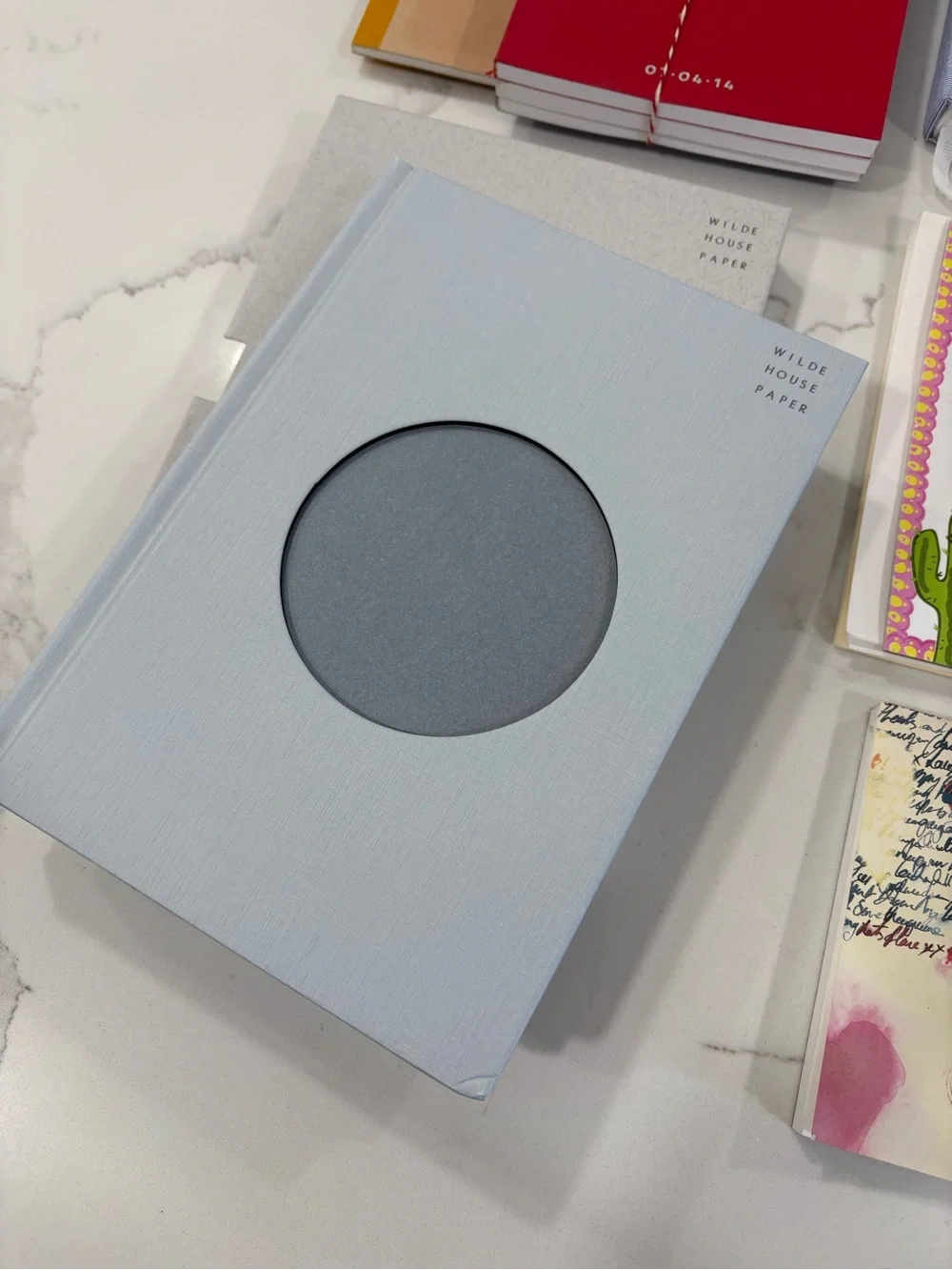 Assorted Notebooks & Planners - Mix of Colors (Blue, Red, Cream, Green)